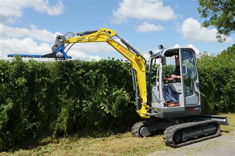 mini digger hedge cutter hire|hedge trimmer for mini excavator.